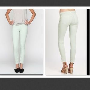 RAG & BONE Green Preorder Exclusive Midrise Ankle Zipper Skinny size 25